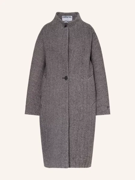 Essentiel Antwerp Oversized Kabát Kabala tmavě / světle šedá