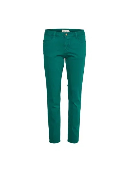 Proste jeansy Cream z twillu zielone