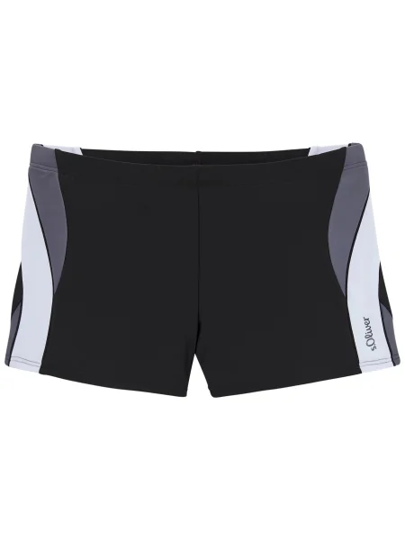 S.Oliver Șorturi de baie gri / gri deschis negru