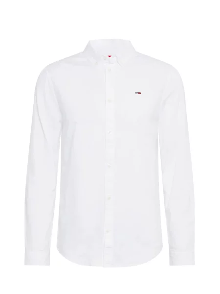 Tommy Jeans Srajca Oxford mornarska / svetlo rdeča bela