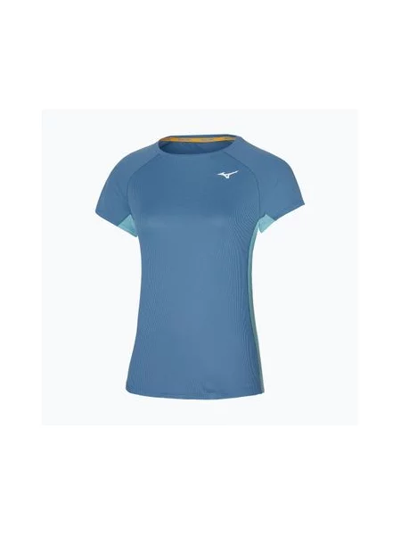 Бігова футболка Mizuno Dryaeroflow Tee copen blue синя