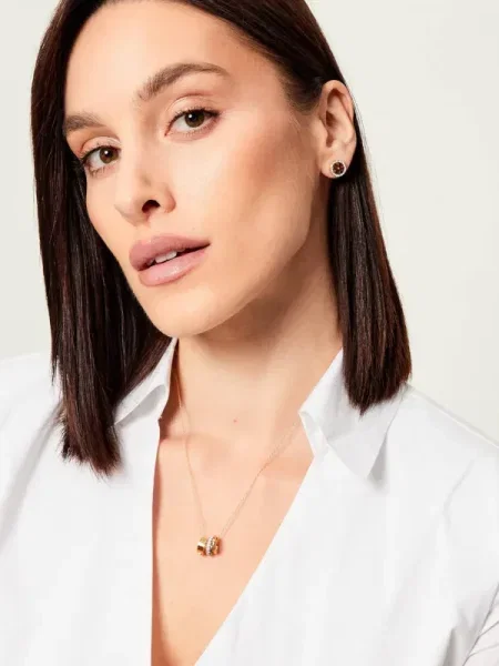 Tory Burch colier si cercei Miller Pave auriu