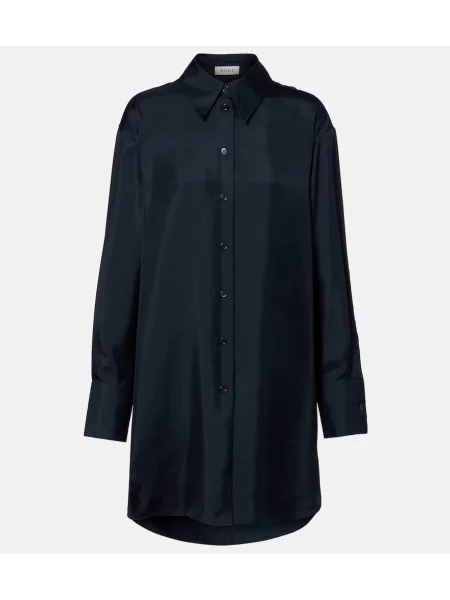 Cămașă Róhe din satin albastru