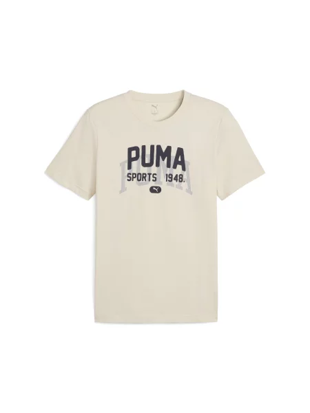 Koszulka z grafiką w uniwersyteckim stylu PUMA biała