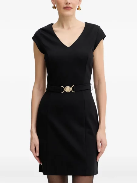 Rochie mini Guess cu decolteu în V negru