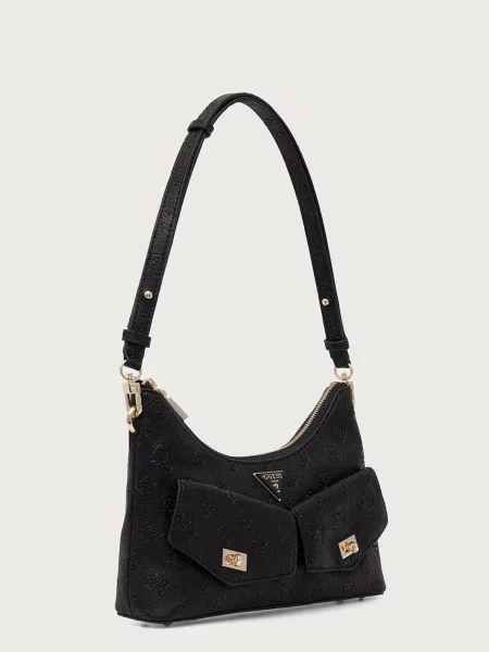 Geanta hobo Guess negru