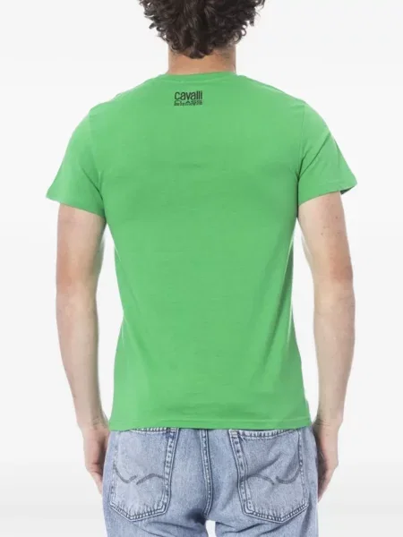 Tricou Cavalli Class cu imagine verde