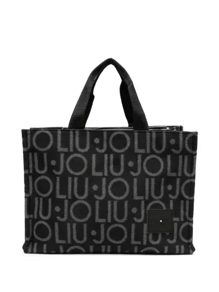 Top Liu Jo din jacard cu autograf negru