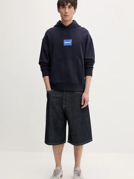 Свитер Hugo Blue с капюшоном синий