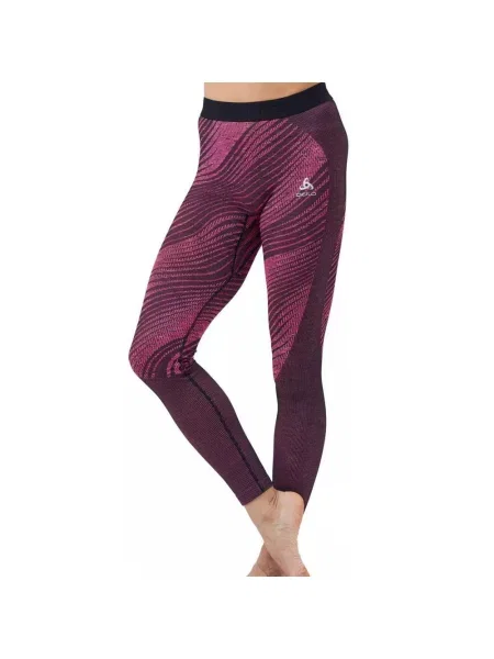 Legginsy sportowe Odlo Blackcomb czarno-różowe czarne