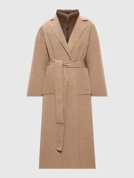 Пальто з вовни та кашеміру на запах Babe Pay Pls бежеве