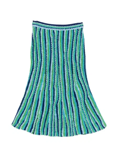 Fustă midi Tory Burch albastru