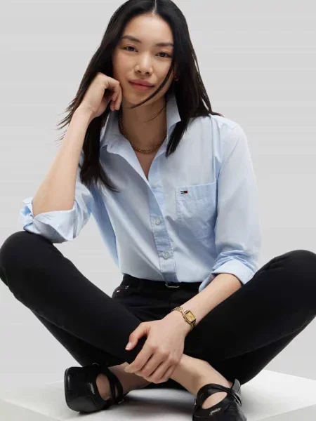 Jeansy o kroju skinny fit z mieszanki bawełny model NORA' Tommy Jeans