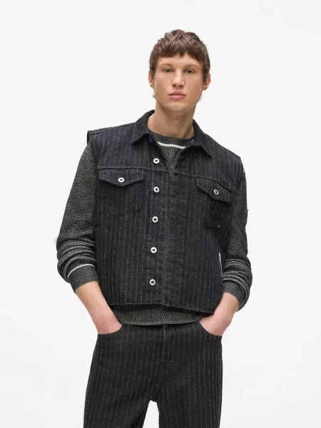 KARL LAGERFELD JEANS Vesta denim čierny