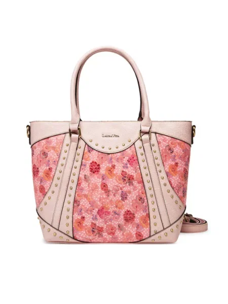 Сумка Laura Vita с янтарем розовая