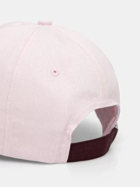 Czapka z daszkiem z czystej bawełny Calvin Klein różowa