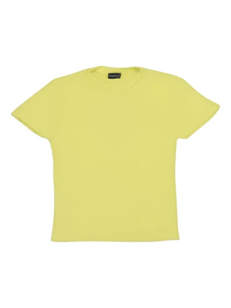 Tricou Callipygian cu decolteu rotund galben