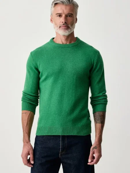 Lindbergh pulover pentru bărbați cu lână verde