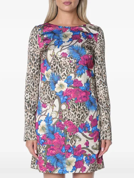 Rochie mini Just Cavalli cu model floral cu imagine