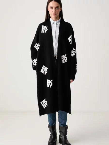 DKNY kardigan dámský s viskózou černý
