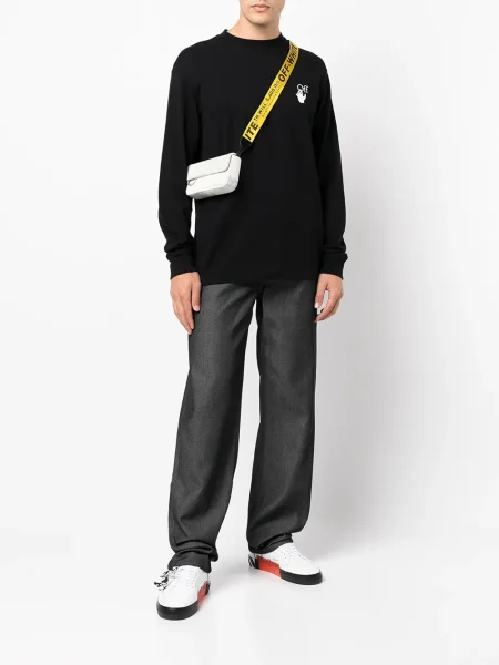Cămașă Off-white cu imagine lungă alb