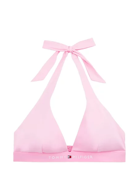 Top Tommy Hilfiger cu gât halter roz