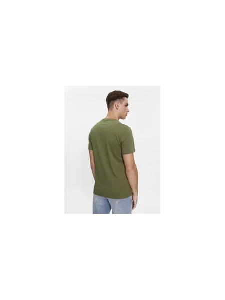 Guess Póló Logo Slim Fit zöld