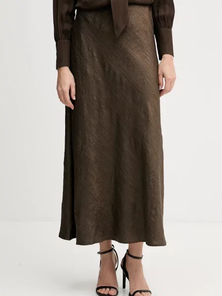 Pedro del Hierro fustă maxi evazați maro