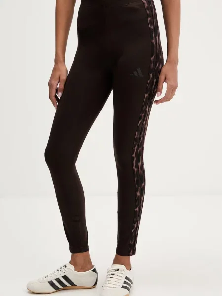 Adidas legginsy brązowe