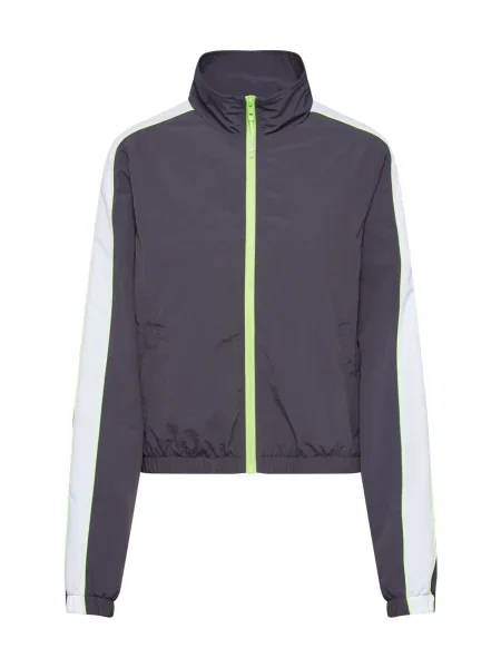 Urban Classics Geacă de primăvară-toamnă metalic / alb / verde neon gri