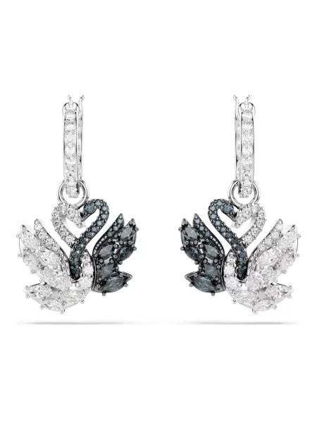 Kolczyki Swarovski szare