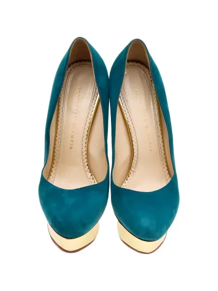 Pantofi cu toc Charlotte Olympia albastru