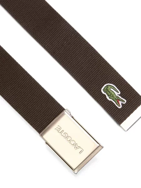 Curea Lacoste cu bretele cu autograf verde