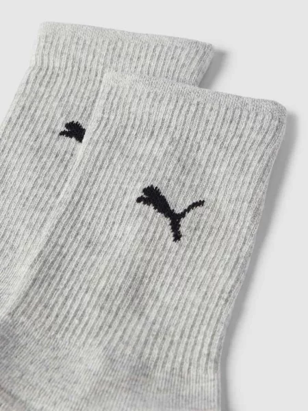 Skarpety z detalami z logo w zestawie 2 szt. Puma srebrne