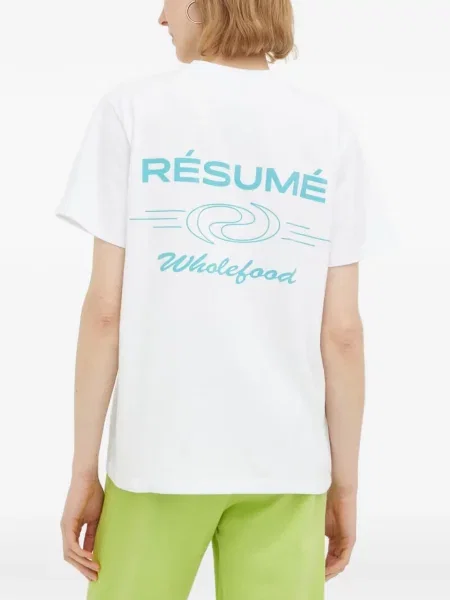 Tricou Résumé cu imagine alb