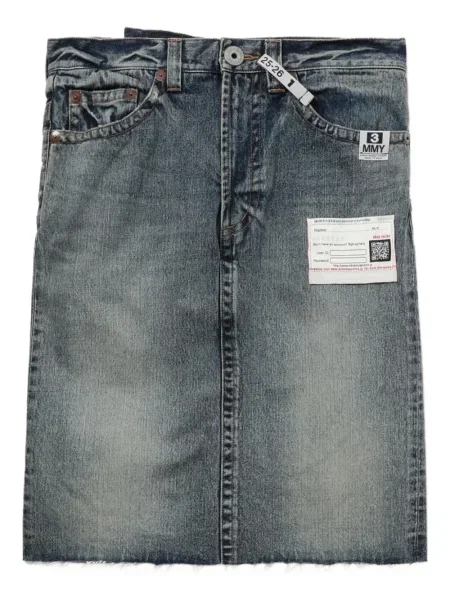 Spódnica jeansowa Maison Mihara Yasuhiro do kolan niebieska