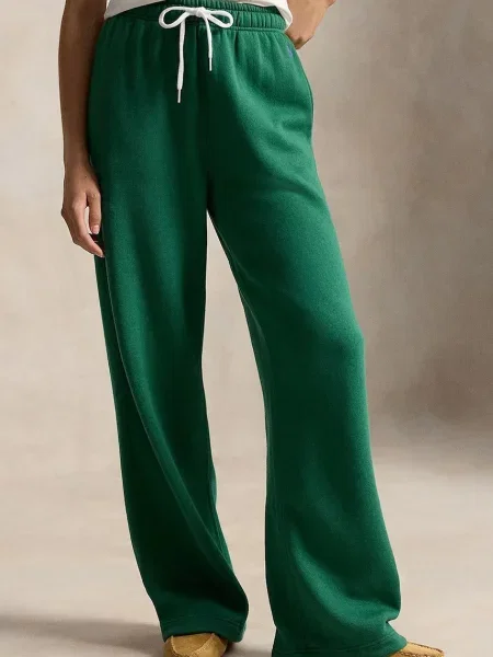 Polo Ralph Lauren pantaloni de trening pentru femei cu verde