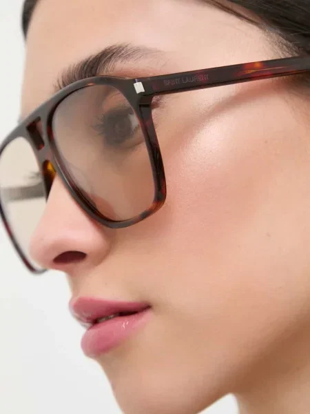 Saint Laurent ochelari de soare femei maro negru