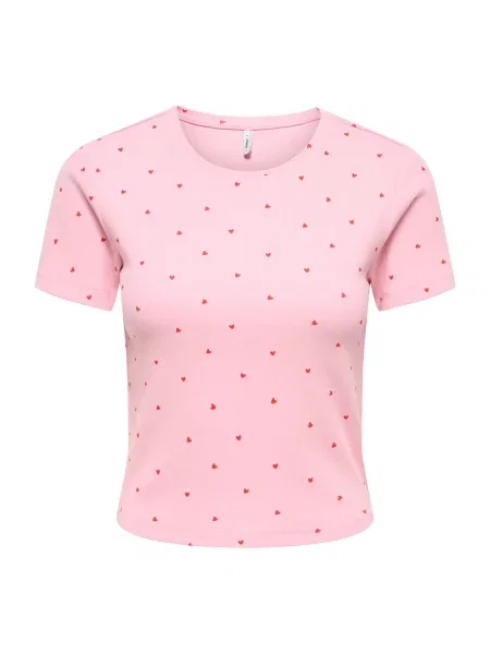 ONLY Tricou ONLFENJA roz roșu
