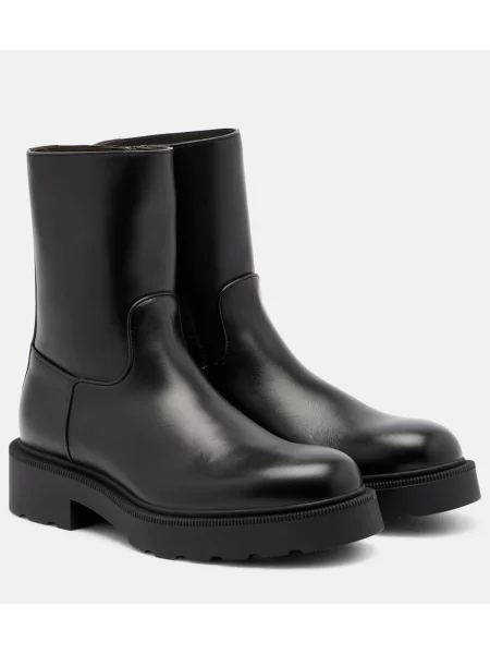 Cizme scurte The Row din piele negru