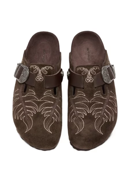 Сандали Birkenstock 1774 бродирани с катарама кафяво