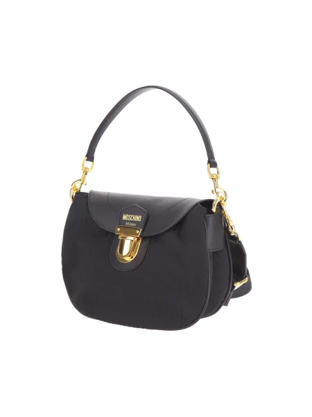 Torebka Moschino z logo czarna