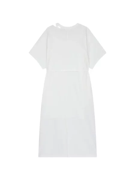 Cu centură rochie maxi Tomboy alb