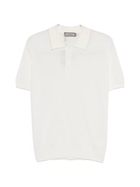 Polo Canali scurt alb