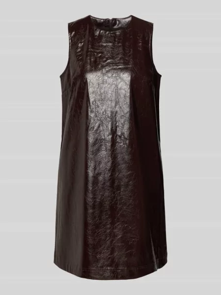 Sukienka mini z imitacji skóry Stefanel