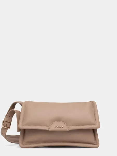 Guess torebka skórzana EVA HWSTPF beżowy