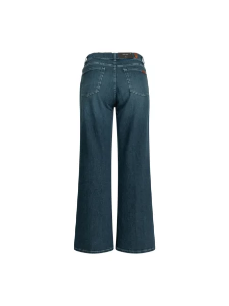 Szerokie jeansy 7 For All Mankind z wysoką talią niebieskie