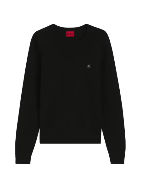 Pulover Hugo tricotate cu autograf negru