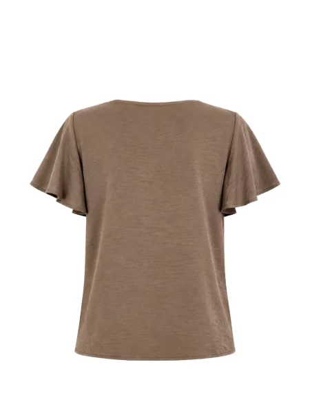 Tricou Molly Bracken din dantelă maro