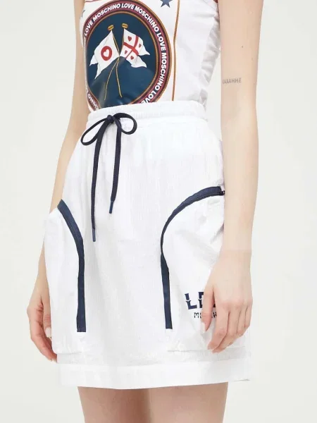 Love Moschino spódnica mini prosta biały